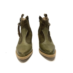 Bota texana de cuero Penelope (1871) verde en internet