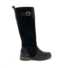 Bota caña alta de cuero Penelope (3107) negro