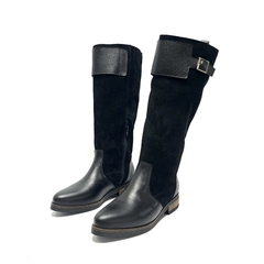 Bota caña alta de cuero Penelope (3107) negro - comprar online