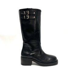 Bota caña alta de cuero Micadel (Waves) negro en internet