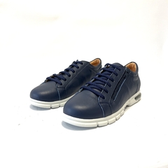 Zapatilla de cuero (2002ca) azul