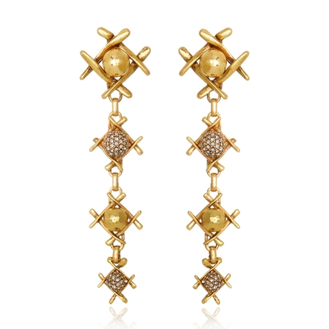 Brinco Cruzada Claudia Arbex Ouro Vintage - comprar online