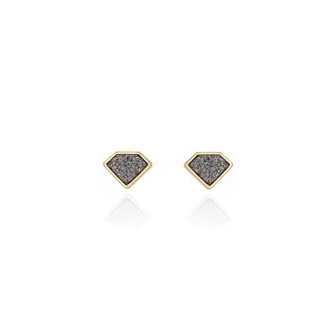 Brinco P Cristal Rock Claudia Arbex Ouro Vintage - comprar online