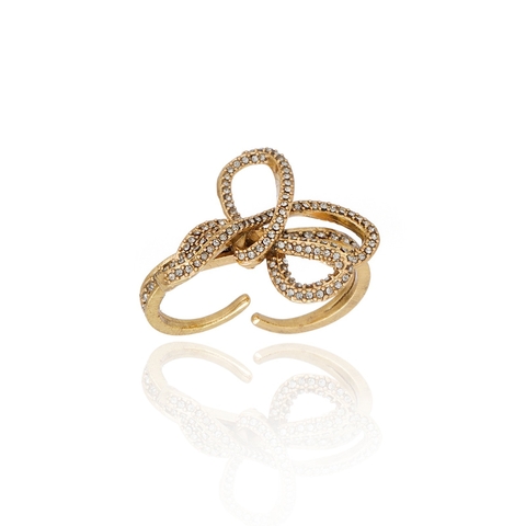 Anel Duplo Afeto Claudia Arbex Ouro Vintage - comprar online