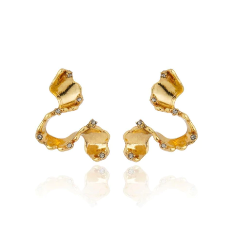 Brinco Line Organic Claudia Arbex Ouro Vintage - comprar online