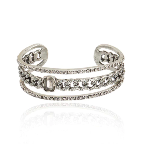 Pulseira Rock Lovers Claudia Arbex Prata Vintage - comprar online