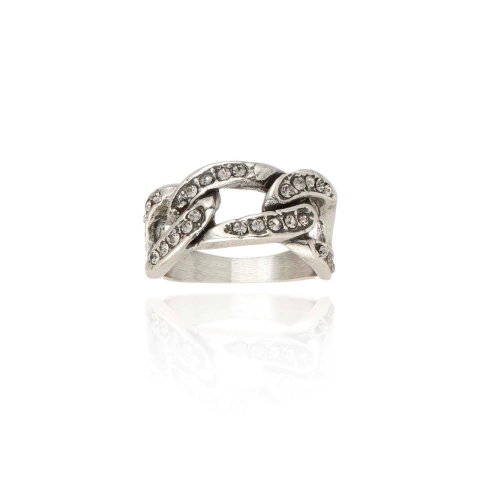 Anel Rock Lovers Claudia Arbex Prata Vintage - comprar online