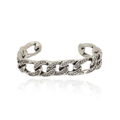 Pulseira Rock Lovers Claudia Arbex Prata Vintage - comprar online