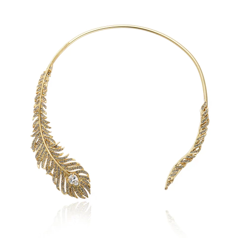 Chocker Pavão Claudia Arbex Ouro Vintage - comprar online