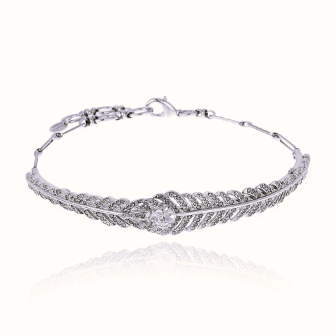 Chocker Pavão Claudia Arbex Prata Vintage - comprar online