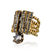 Anel Cristal Claudia Arbex Ouro Vintage - comprar online