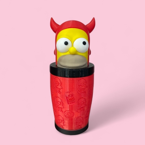 Vaso impreso 3D Homero Simpson - Diablo