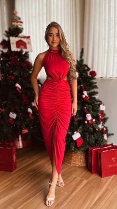 VESTIDO DRAPEADO ELISA - Thianna