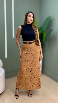 BLUSA CANELADA GOLA ALTA - loja online