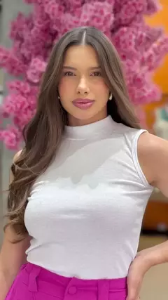 BLUSA CANELADA GOLA ALTA na internet