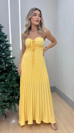 VESTIDO PLISSADO ARIANE na internet