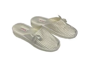 Chinelas algodon crema - 1222