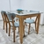 MESA EN PARAISO CON TAPA DE VIDRIO 10MM Y 4 SILLAS NÓRDICAS - comprar online