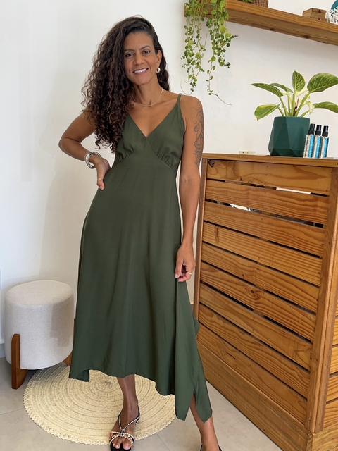 Vestido Bia Verde Militar - comprar online