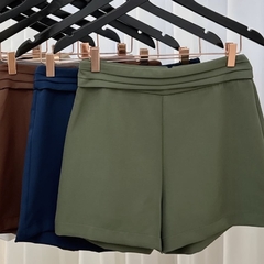 Short Alfaiataria com Drapeado Verde Militar na internet