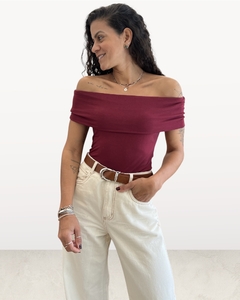 Blusa Ombro a Ombro Bordô na internet
