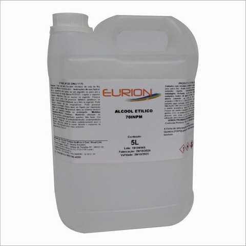 ALCOOL 70% ETÍLICO COM 5L
