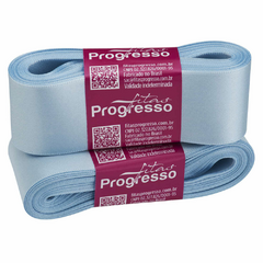 FITA CETIM SIMPLES N9 REF212 AZUL BEBE - 38MM X 10M