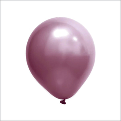BALÃO CROMADO Nº5 ROSA COM 25
