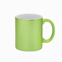CANECA PORCELANA GLITTER VERDE 300ML COM 36 UNIDADES