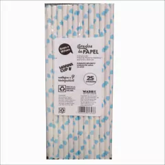 CANUDO PAPEL BRANCO CORAÇÃO AZUL CLARO - comprar online