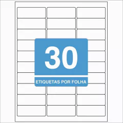 ETIQUETA ADESIVA 30 COM 10 25,4X66,7MM - comprar online