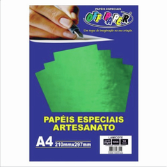 PAPEL LAMICOTE VERDE 250G A4 COM 10 - comprar online
