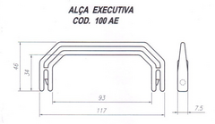 ALÇA EXECUTIVA C/TRAVA E AJUSTE C/10UND BRANCA 11,5 LARGURA X 4,5 ALTURA - comprar online