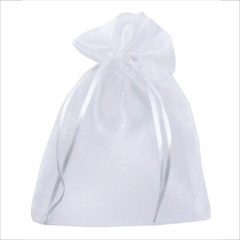 SACO ORGANZA BRANCO 9 X 12CM COM 50