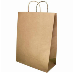 SACOLINHA PAPEL KRAFT PARDO 'P' COM 10 - 16,4cm x 8,5 cm x 21,0 cm.