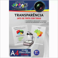 TRANSPARÊNCIA INKJET OFF C TARJA A4 C 10
