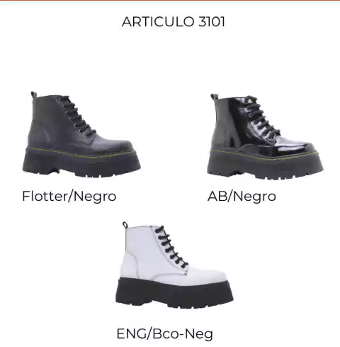 Borcego corto Acordonado con 7.3101 charol negro - Cuestion de piel Shoes