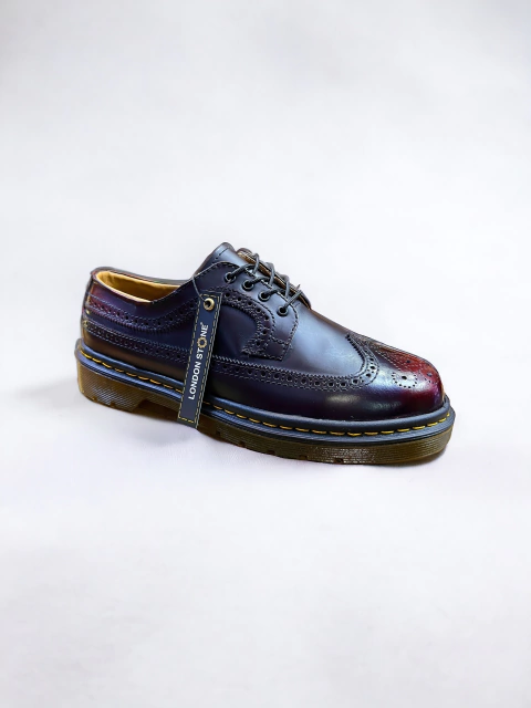 Zapatos London Stone® x Brogues Ref 1987 Vinotinto Broken Cuero - comprar online