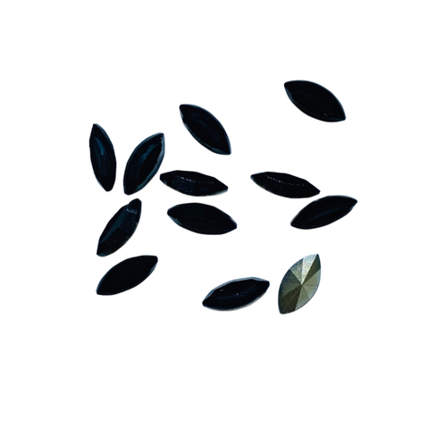 Piedra Navette NEGRO 5x10mm x6u
