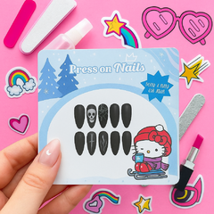 Tarjeta Presentación Uñas Press On Personalizada | Diseño Sanrio Invierno x5unidades en internet