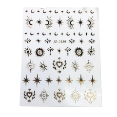 Sticker sol & luna 3D Rose Gold x u.
