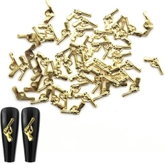 DIJE REVOLVER GOLD x unidad