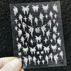Sticker mariposa blanca 9d