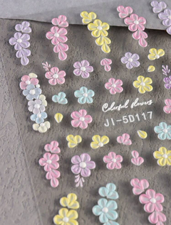 Sticker Flores multi 5D x u - FEVER NAIL STORE