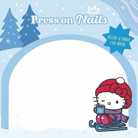 Tarjeta Presentación Uñas Press On Personalizada | Diseño Sanrio Invierno x5unidades - comprar online