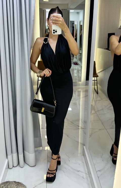 Vestido Midi Fluit Premium Preto - comprar online