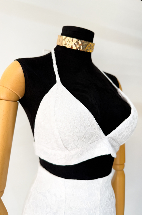 Top Cropped Renda Off - comprar online