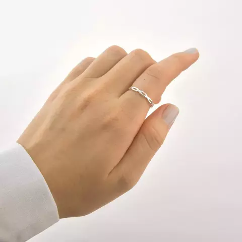 Anel Elo Liso de Prata