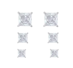 Trio quadrado caixa alta branco