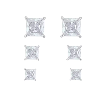 Trio quadrado caixa alta branco